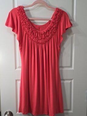 Marc Bouwer Coral Ruffled Scoop NeckY2K Tunic/Dress - Small